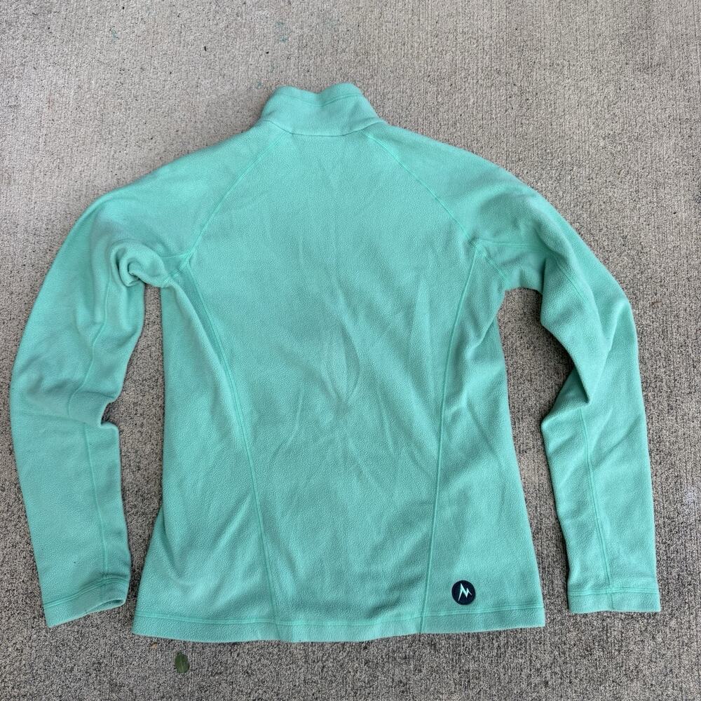Marmot Full Zip Fleece Sweatshirt Womens Small Green Jacket Lightweight Layer - Picture 2 of 10